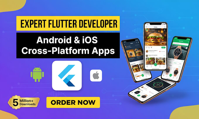 do mobile app development as flutter developer for ios and android