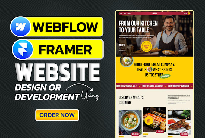 design or develop modern framer or webflow website or do figma to framer
