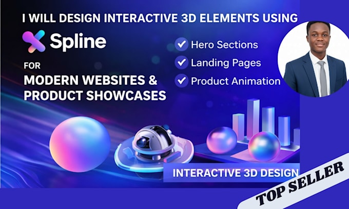 create interactive 3d spline models for modern websites