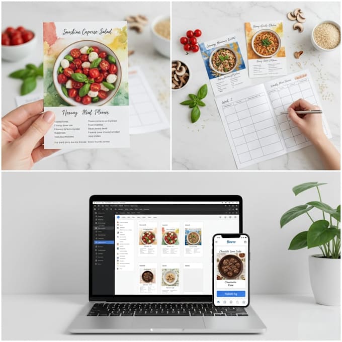 design amazing recipe cards and meal plans