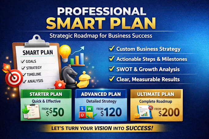 create a professional smart plan for business growth