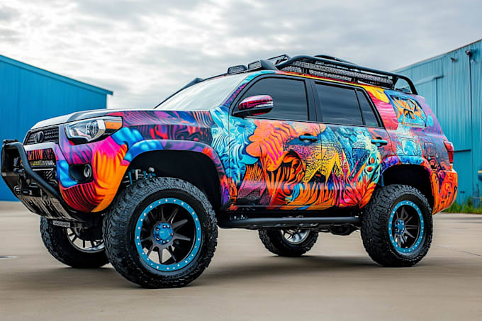 paint a car wrap design and vehicle wrap design