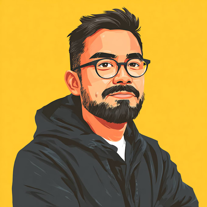 draw a vector cartoon portrait or avatar