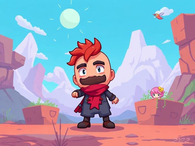 design 2d backgrounds and game assets