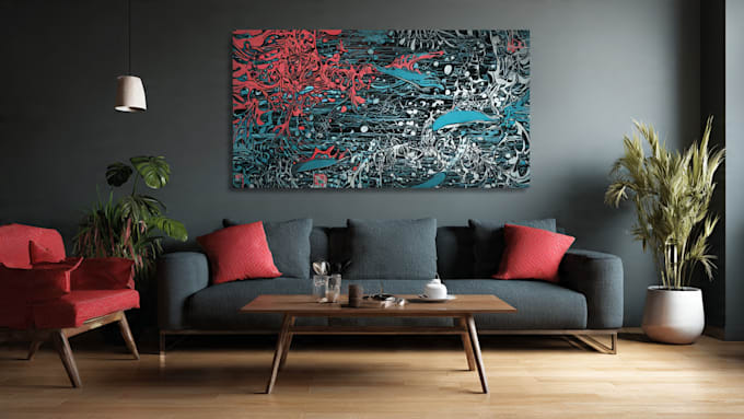 create trendy, unique canvas wall art design