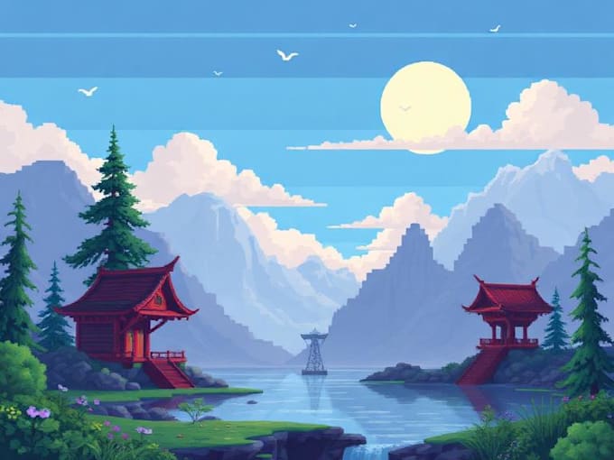 create a custom pixel art background