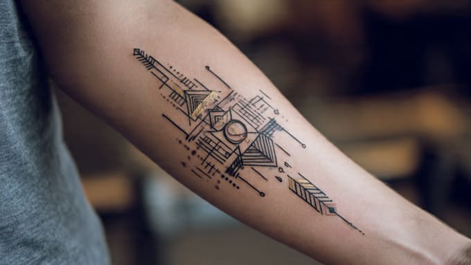 make custom tattoo geometric and nminimalist desig for you