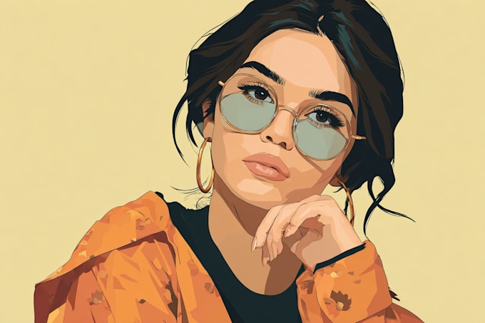 drawing fabulous cartoon vector portrait art