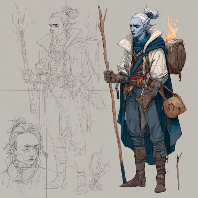 draw a fantasy character illustration