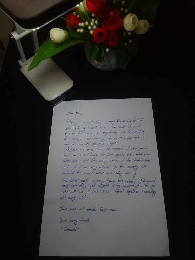 write anything with my beautiful handwriting
