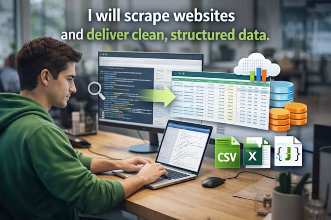 scrape websites and deliver clean, structured data