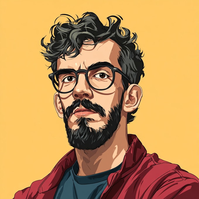 paint amazing vector cartoon portrait