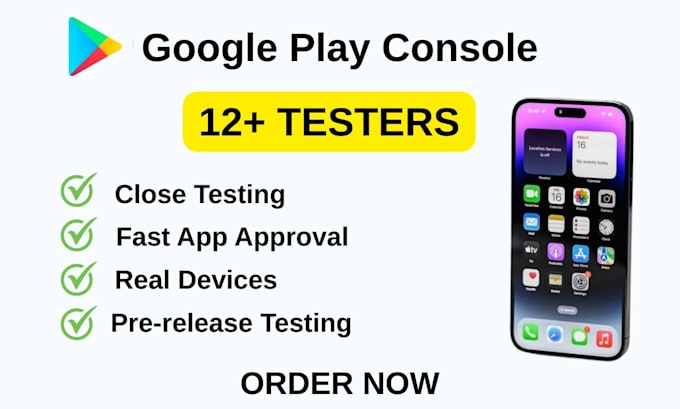 provide real 12 testers for google play closed testing