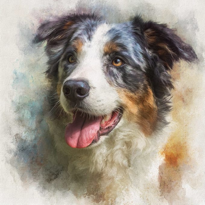 draw watercolor pet portrait