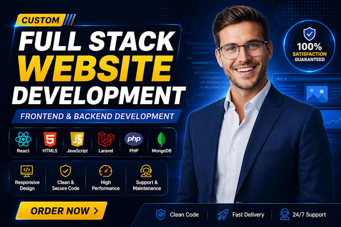 custom website development front end, backend developer full stack developer