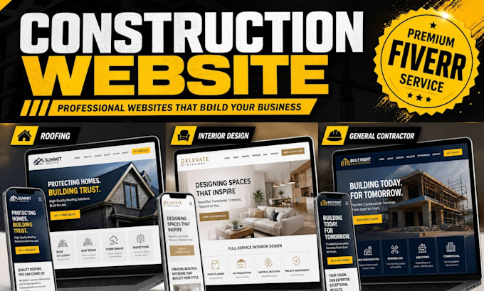 high converting construction website, redesign remodeling, contractors website