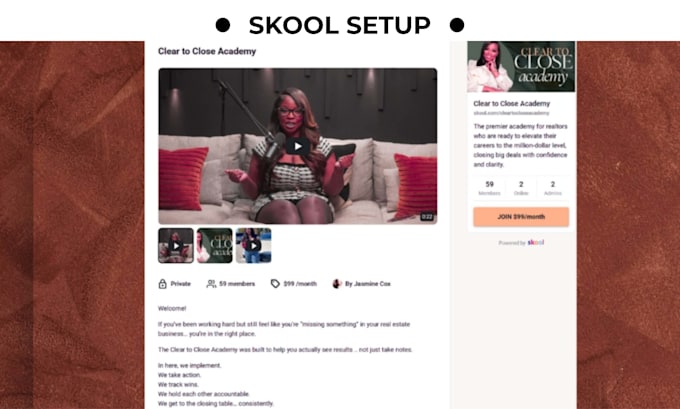 setup circle so online community skool credit repair community skool setup