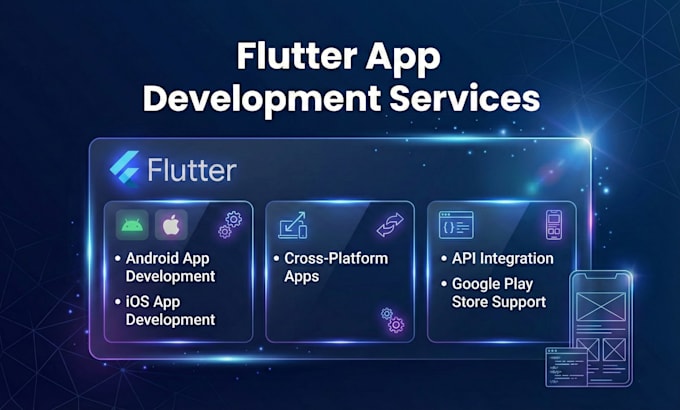 develop android and ios app using flutter, android and IOS flutter developer