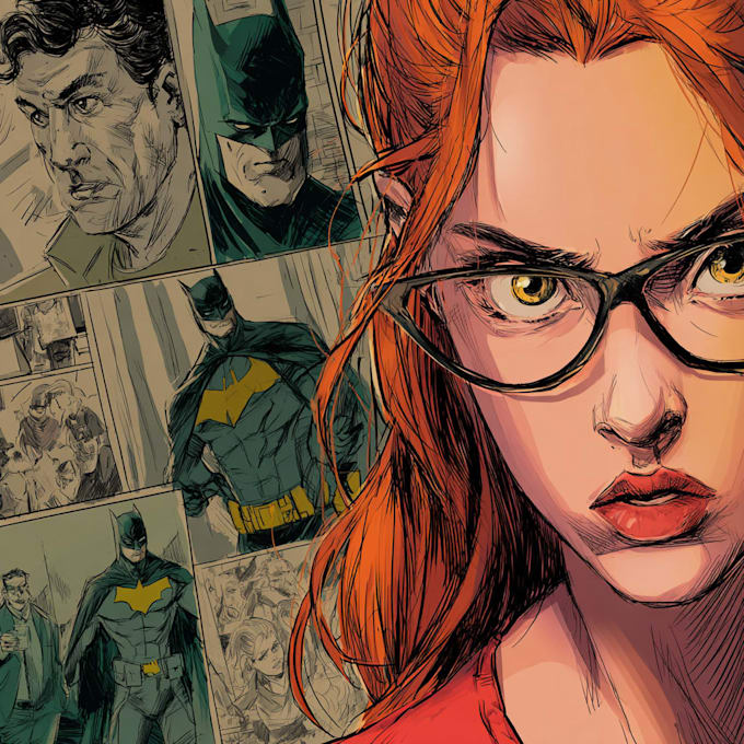 draw a comic book, page and book cover