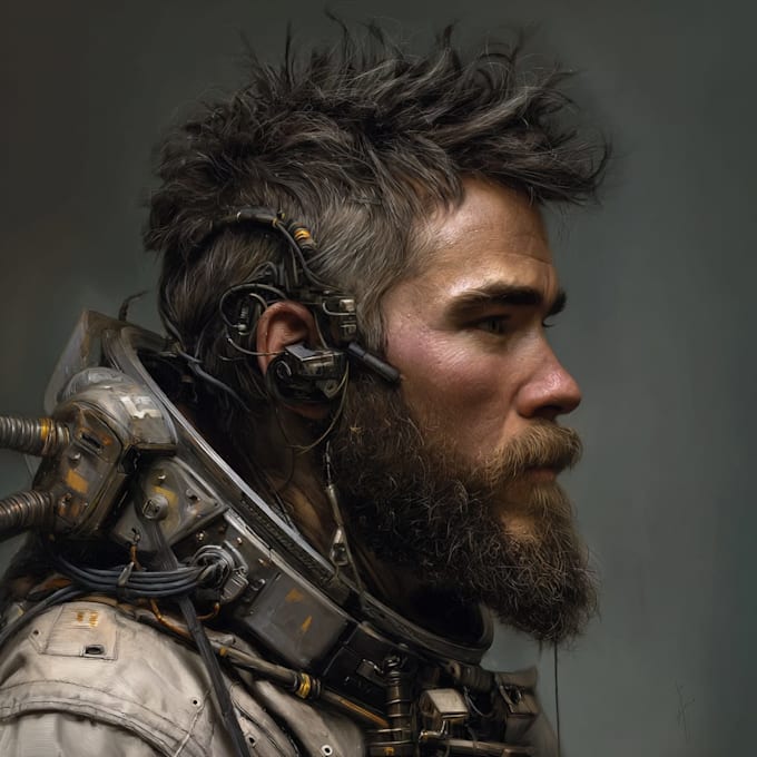 design stunning sci fi portrait art