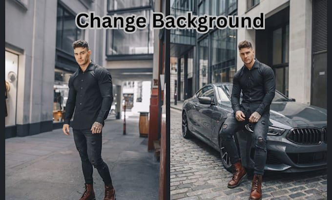 do outfit replacement, change background and clothes
