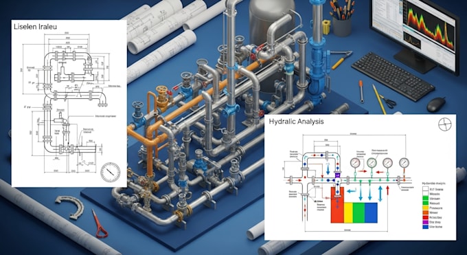design pipe layout, isometric drawings, and perform hydraulic analysis