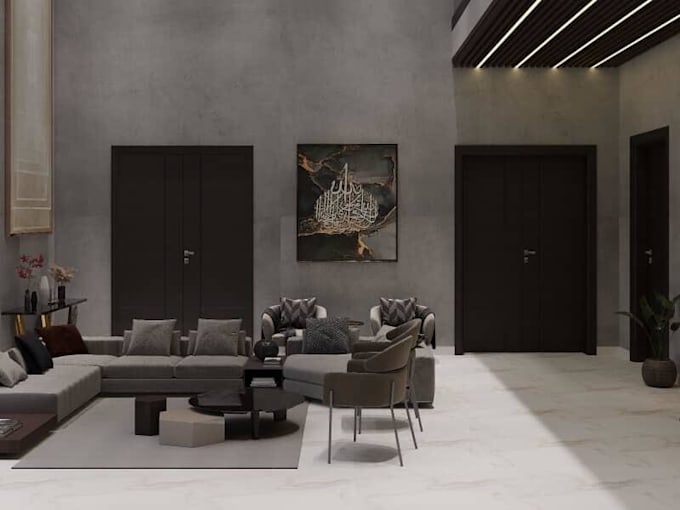 design professional interior design with realistic 3d rendering
