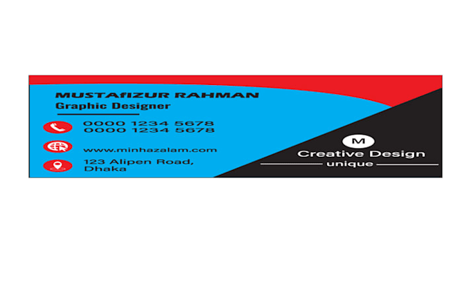 design a modern  professional and creative business card