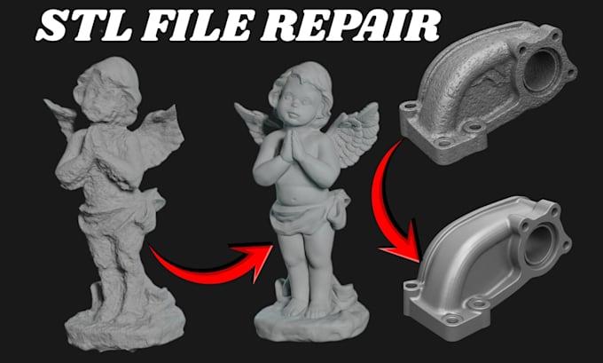 Cleanup 3d scan model, fix mesh file, stl, obj repair modify for 3d ...