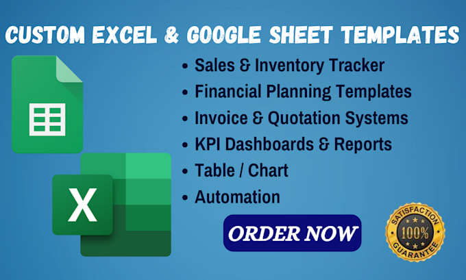 create custom excel spreadsheet template, etsy digital products, google sheets