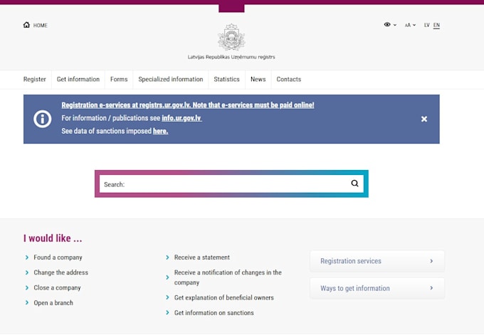 help you with latvia business information