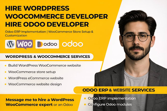 build wordpress woocommerce website odoo website design configure odoo modules
