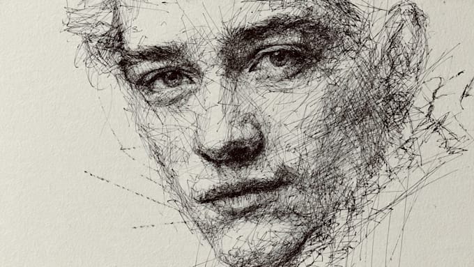 draw scribble sketch art portrait for you