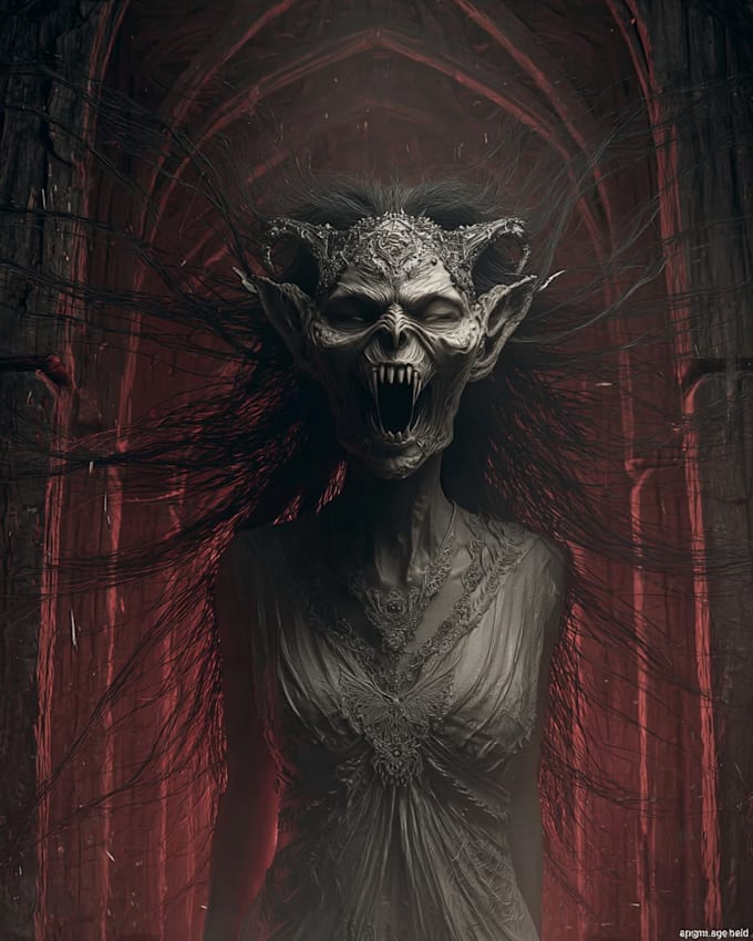create chilling horror character illustrations