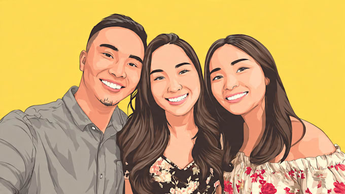 draw your amazing realistic vector portrait