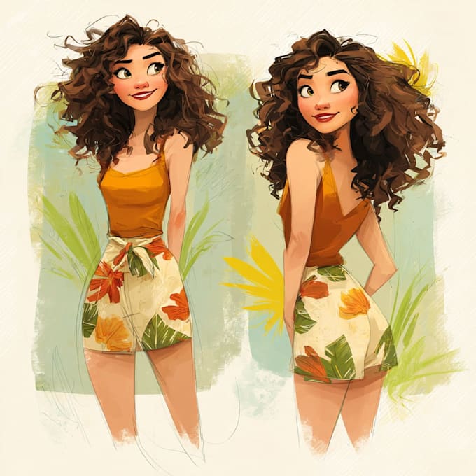 make awesome disney cartoon portrait