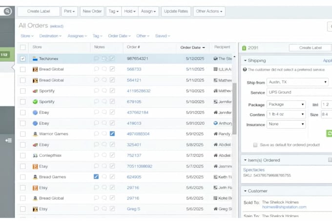 setup shipstation with website and manage inventory orders for ecommerce