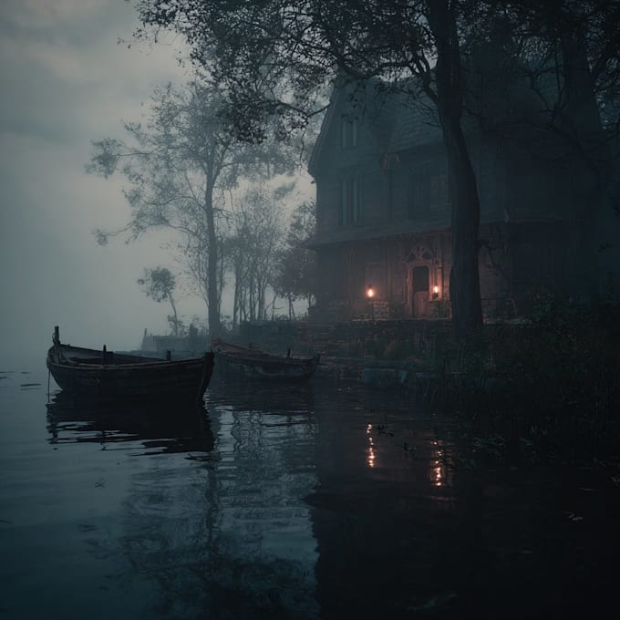 do mystical horror dark environment concept art or landscape