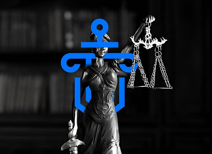 design a modern and unique law logo with copyright