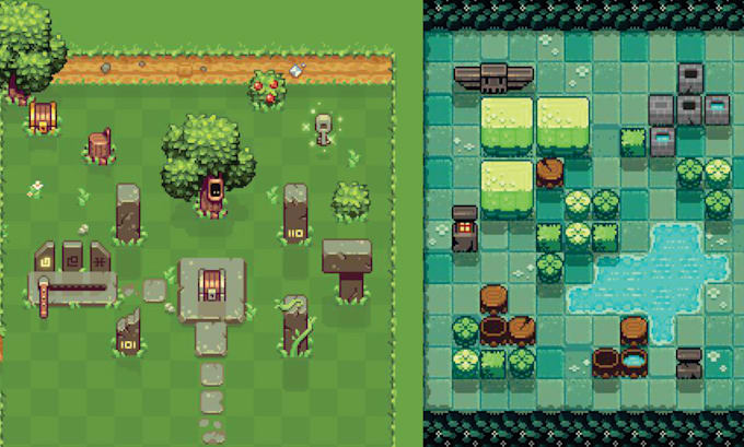 Create pixel art art tileset in topdown or isometric view for your ...