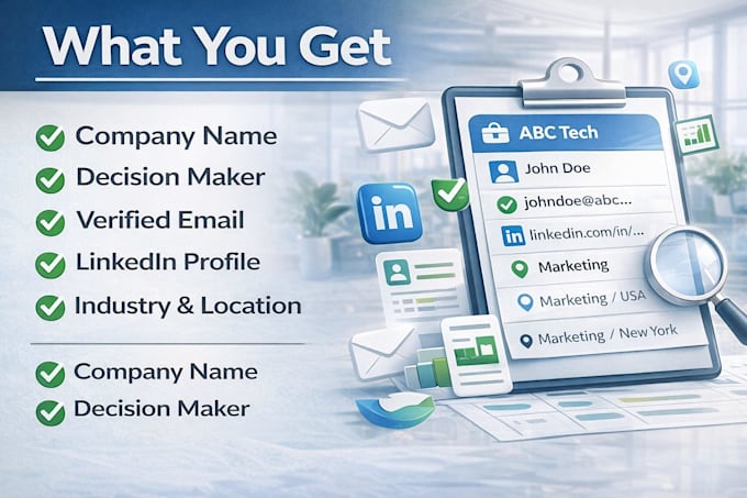 do b2b lead generation, linkedin lead generation and email list building