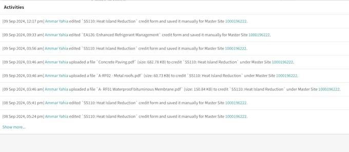 do leed credit documentation
