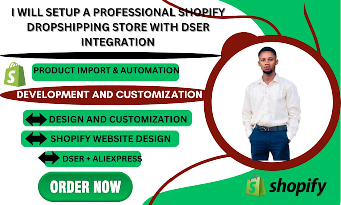 set up a professional shopify dropshipping store with dsers integration
