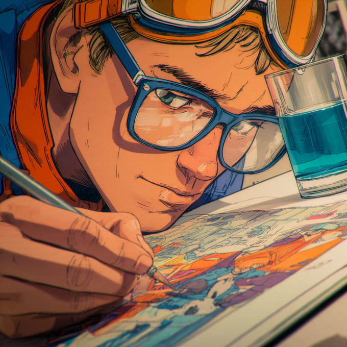 create authentic retro comic illustration