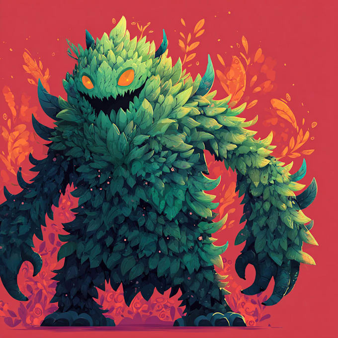 create monster or creature illustration for youu