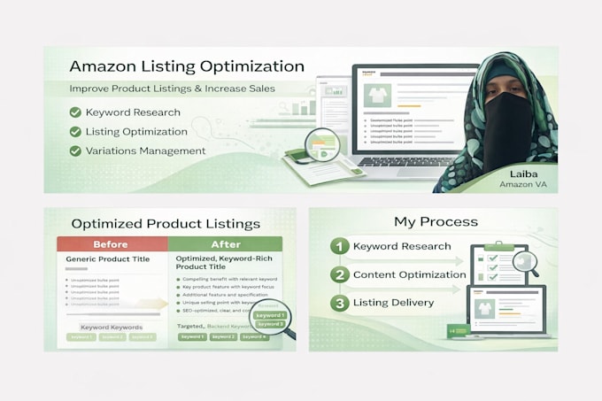 amazon product listing and optimization as an amazon VA