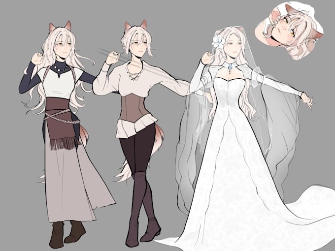 draw character design reference sheet