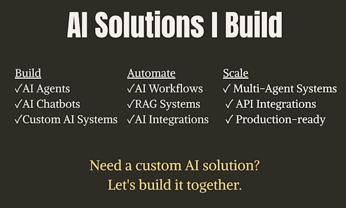 build ai agents, chatbots, and business workflow automation