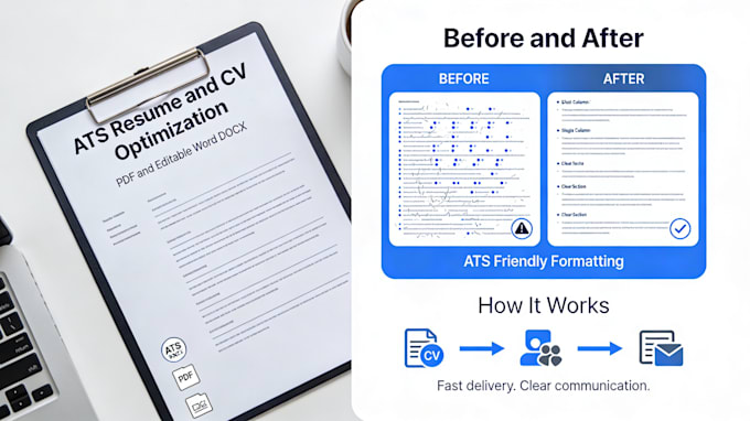 write an ats friendly resume and CV with keyword optimization