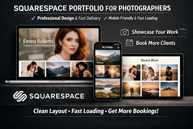 build a stunning squarespace portfolio for photographers